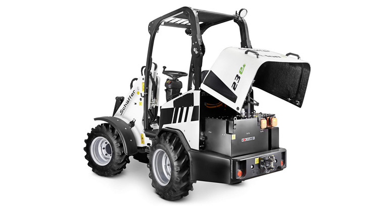 Yard loader with specific battery system