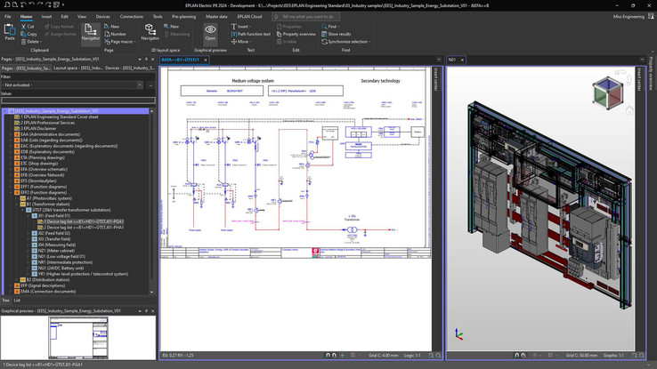 Single-pole representation as required for the energy sector – including the digital twin in 3D